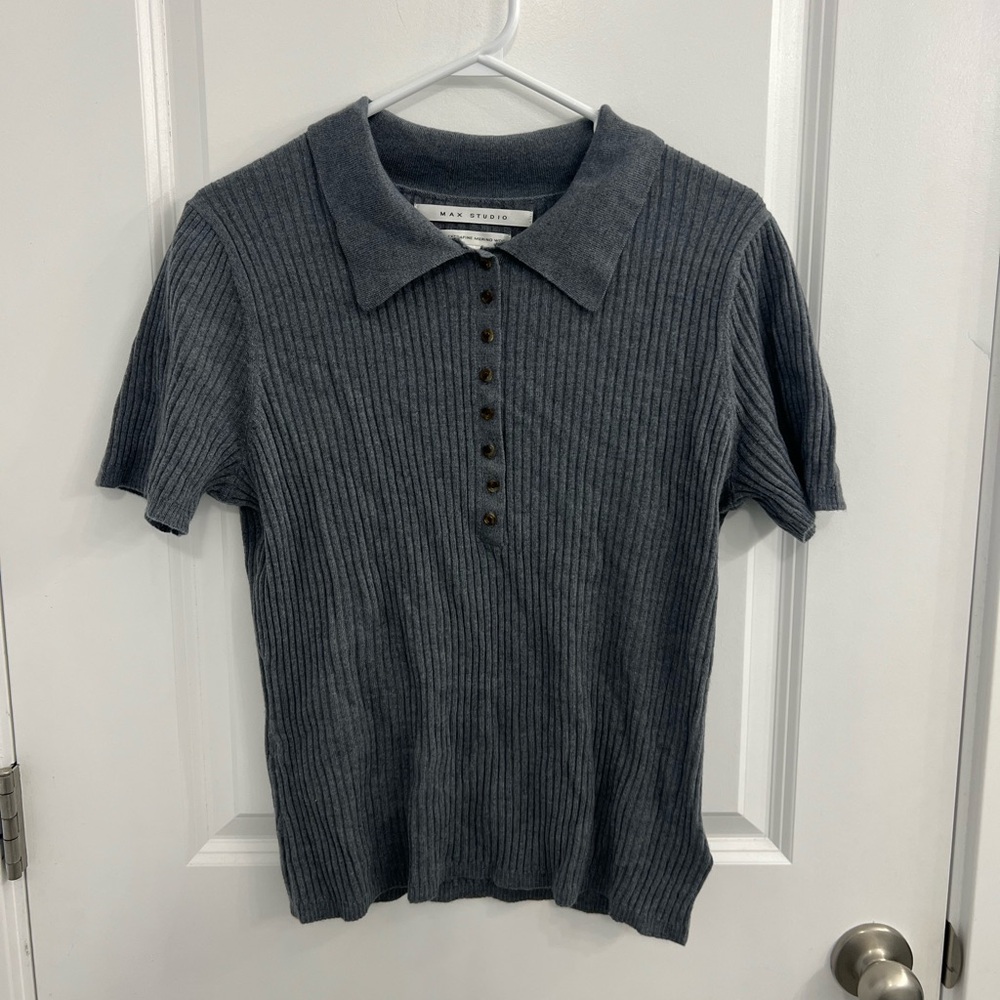 Max Studio Merino Wool Polo T